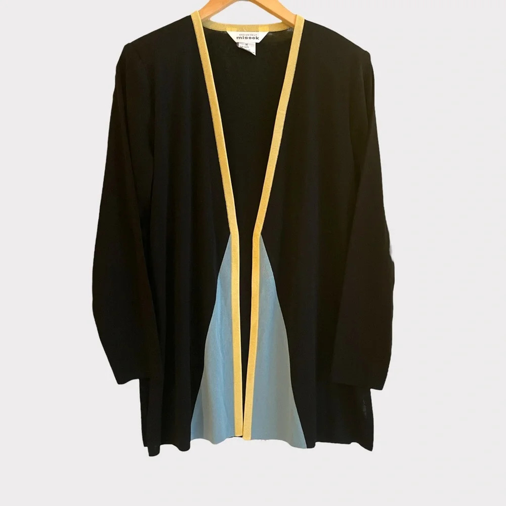 Misook color block cardigan size medium